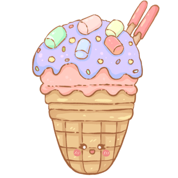 cute cartoon ice cream character png