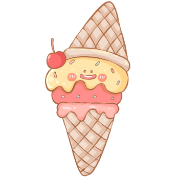 cute cartoon ice cream character png