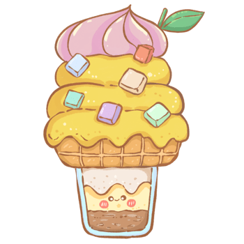 cute cartoon ice cream character png