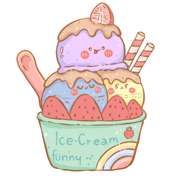 cute cartoon ice cream png