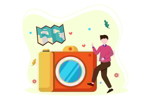 Weekend Holiday Flat Illustration Design vector