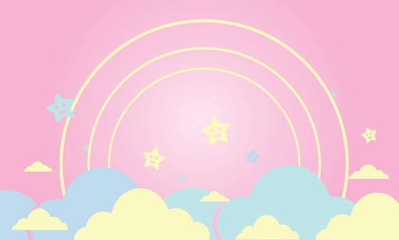Abstract kawaii Sky Pastel background vector