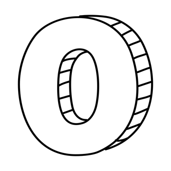 English letter font, black letter O png