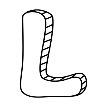 English letter font, black letter L png