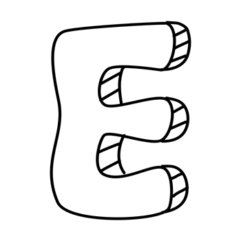 English letter font, black letter E png