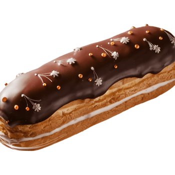 French eclair pastry isolated on transparent background png