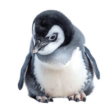 penguin on isolated transparent background png