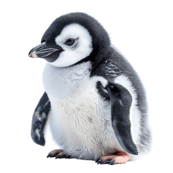 penguin on isolated transparent background png