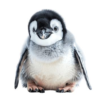 penguin on isolated transparent background png