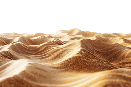 Sand dunes on isolated transparent background png