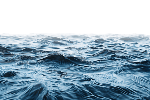 Water surface on isolated transparent background png