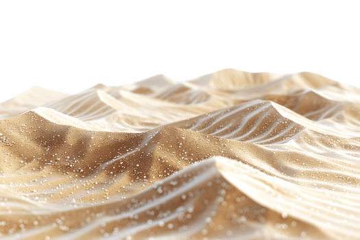Sand dunes on isolated transparent background png