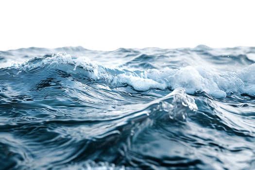 Water surface on isolated transparent background png