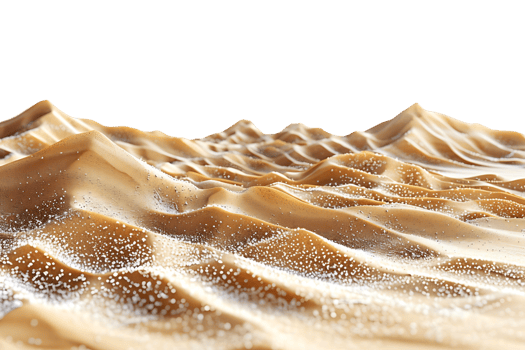 Sand dunes on isolated transparent background png