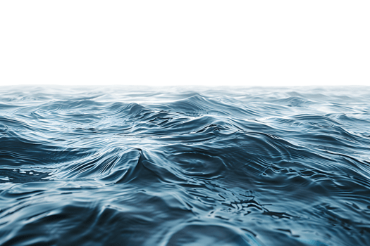 Water surface on isolated transparent background png