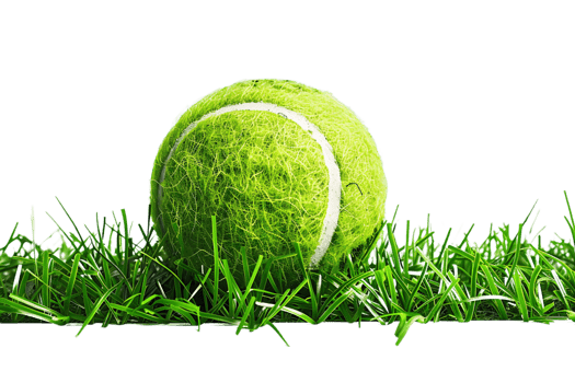 tennis ball on grass transparent background png