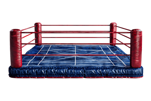 Boxing cage on isolated transparent background png