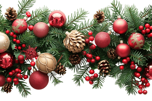 Christmas border design on transparent background png