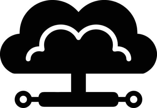 Cloud icon symbol image. Illustration of the hosting storage vector