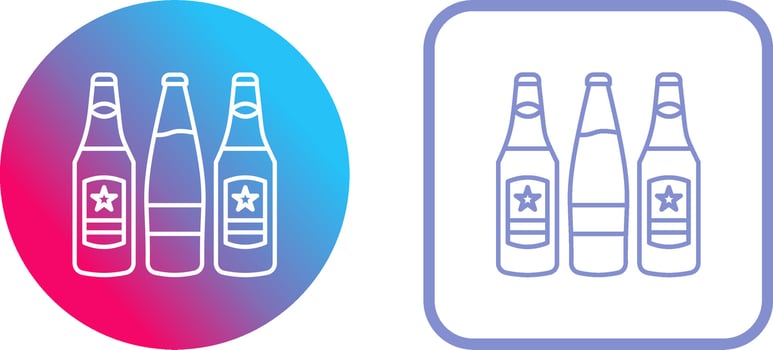 Beer Bottles Icon Design vector