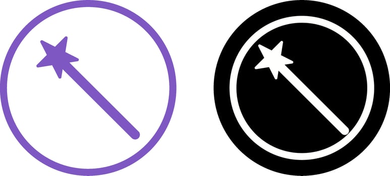 Unique Magic Icon Design vector