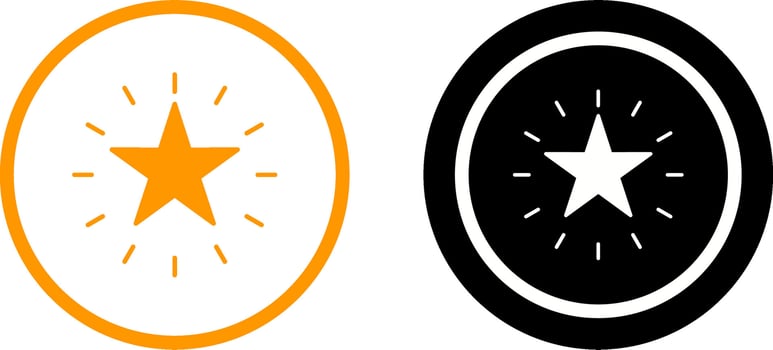 Unique Star Icon Design vector