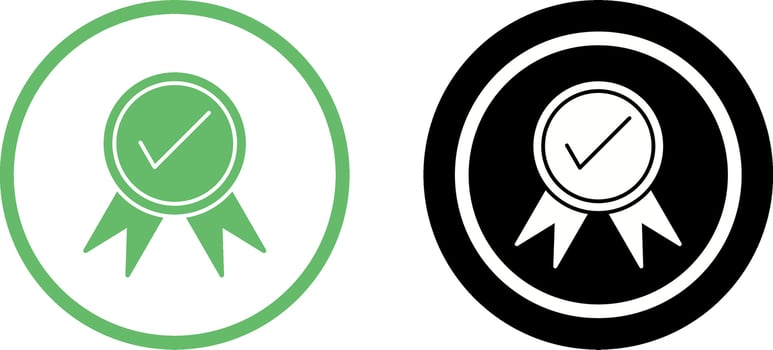 Unique Quality Control Icon Design vector