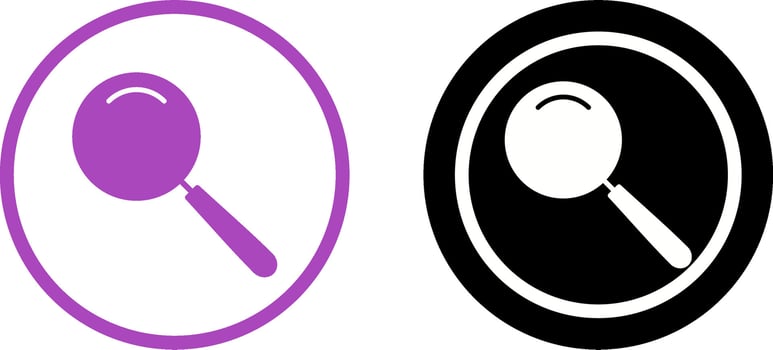 Unique Magnifier Icon Design vector