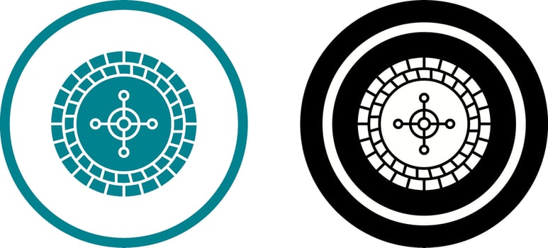 Roulette Icon Design vector