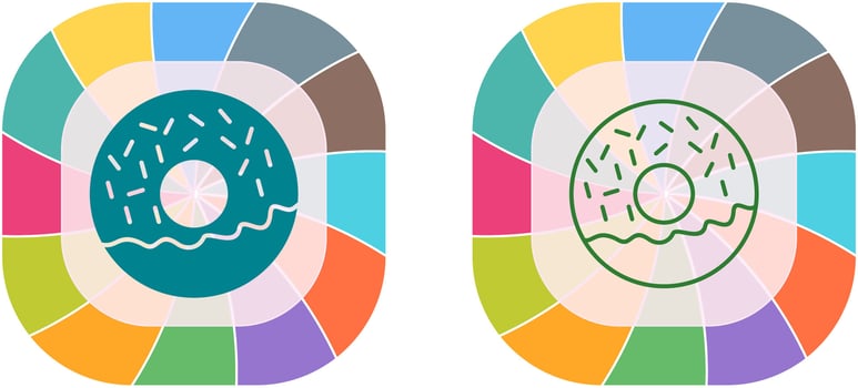 Doughnut Icon Design vector