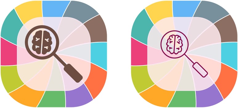 Unique Intelligent Search Icon Design vector