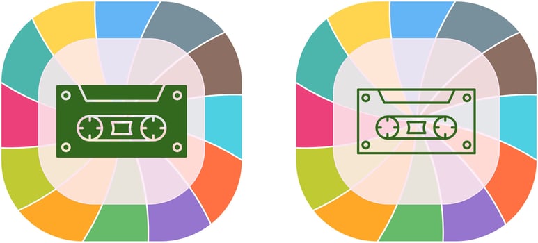 Casette Icon Design vector
