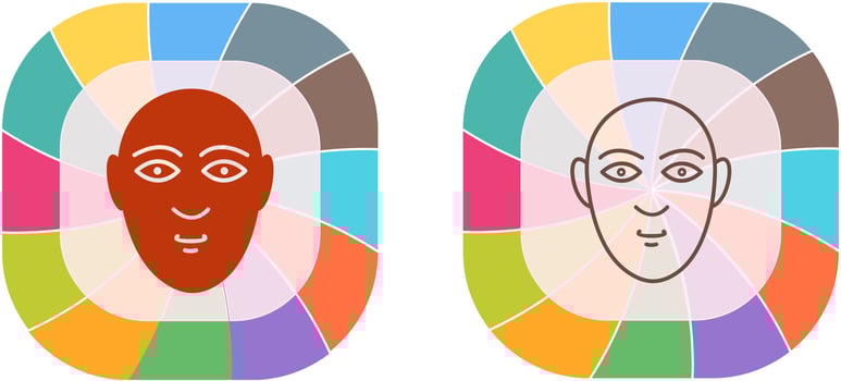 Human Face Icon Design vector