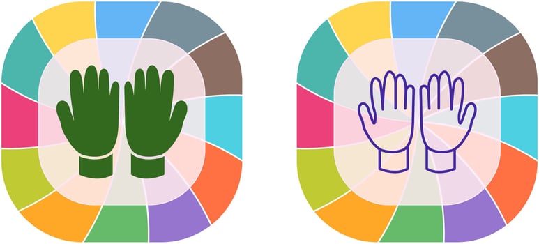 Gardening Gloves Icon Design vector