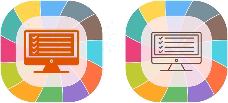 Online Checklist Icon Design vector