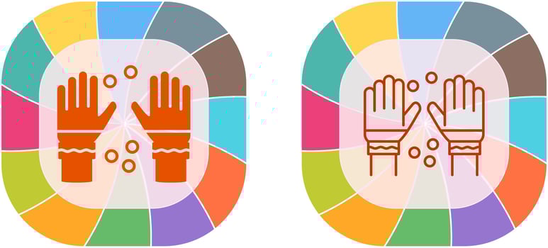 Winter Gloves Icon Design vector
