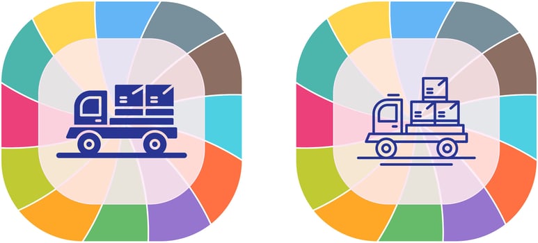 Delivery Truck Icon Design vector