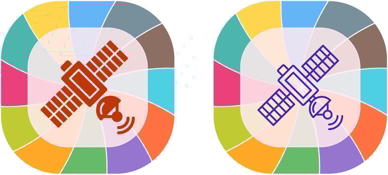 Satelite Icon Design vector