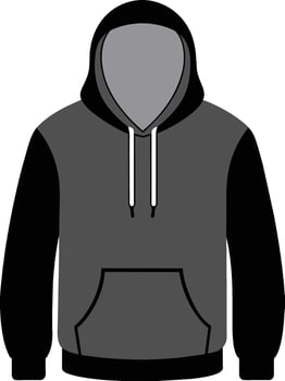 Illustration of a hooded sweatshirt isolated on a white background vector