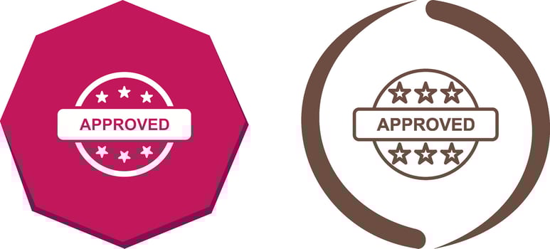 Approved Icon Design vector