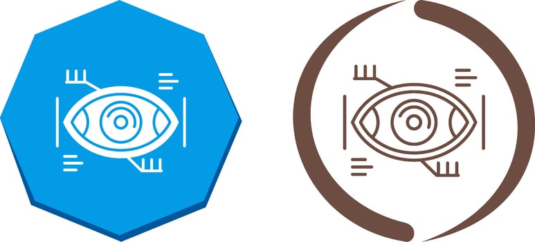 Eye Recongnition Icon Design vector