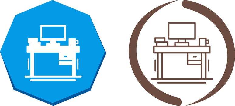 Desk Icon Design vector
