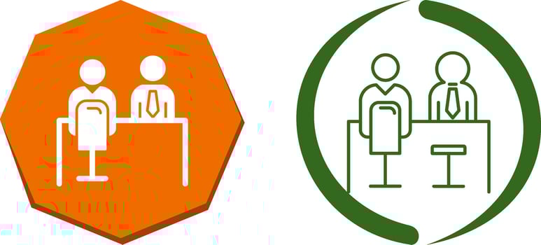 Employee Interview Icon Design vector