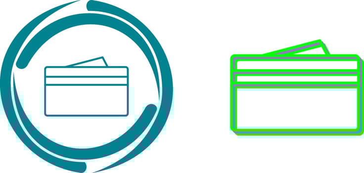 Unique Wallet Icon Design vector