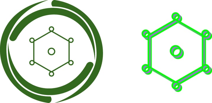 Unique Nodes Icon Design vector