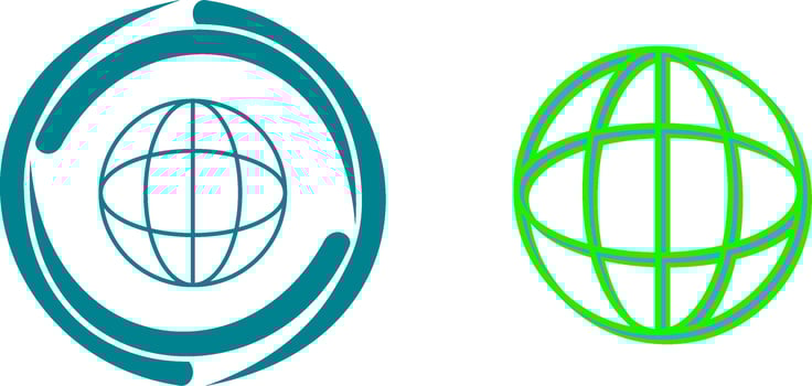 Unique Globe Icon Design vector