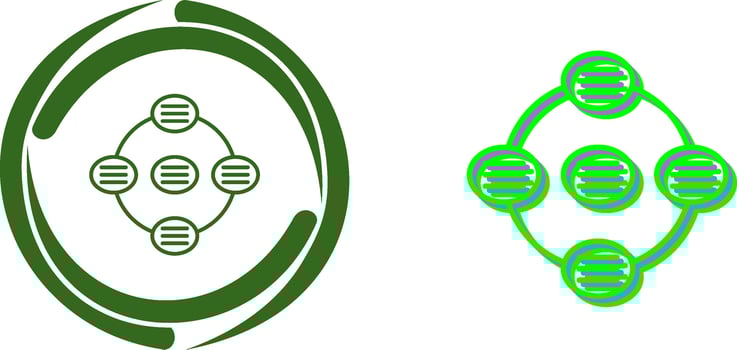 Unique Strategy Connsultation Icon Design vector