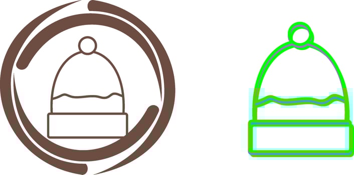 Warm Cap Icon Design vector