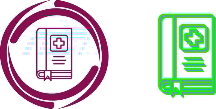 Medical Book Icon Design vector