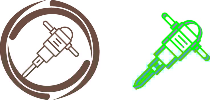 Drilling Machine Icon Design vector
